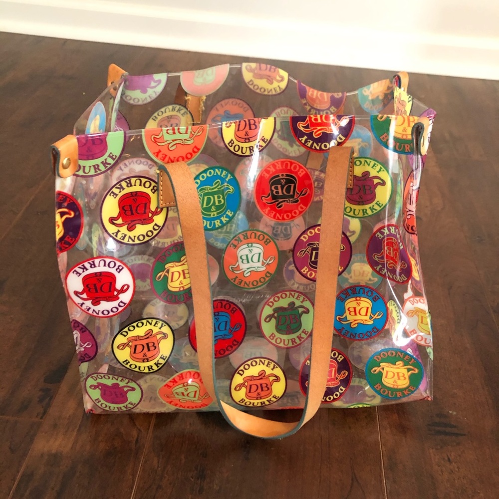 Dooney and Burke Tote with leather straps.